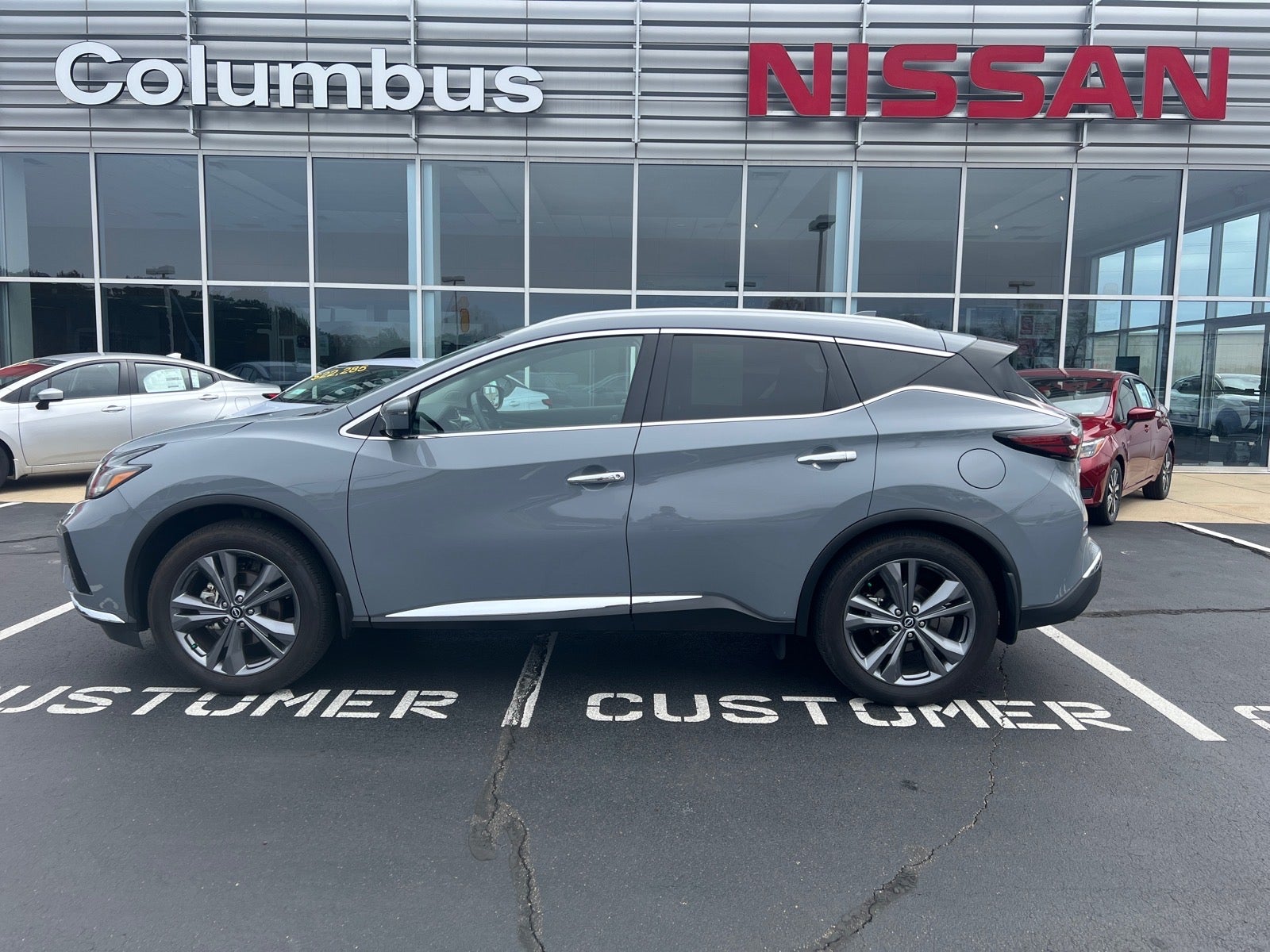 2024 Nissan Murano Platinum in Gray — front three-quarter view