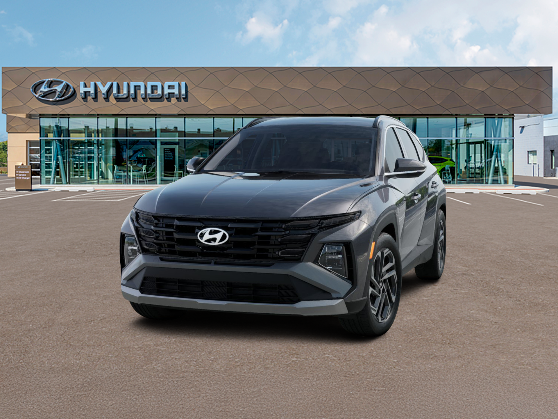 2026 Hyundai TUCSON SEL Plus in Gray — front three-quarter view
