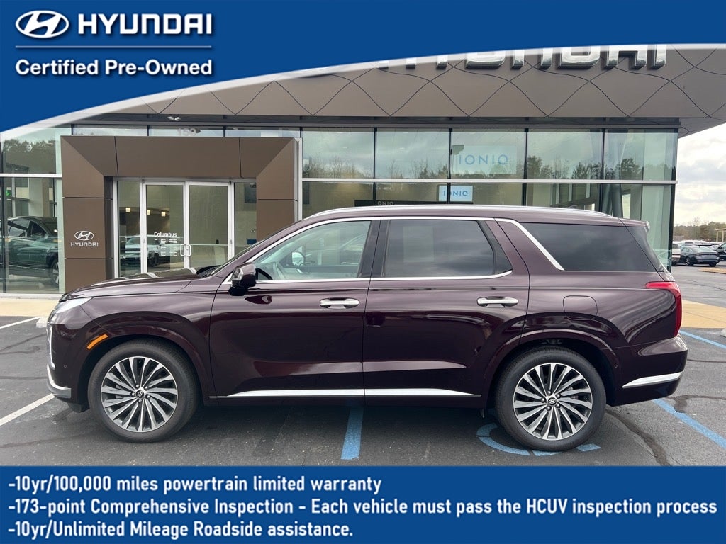 2024 Hyundai PALISADE Calligraphy in Blue — front three-quarter view