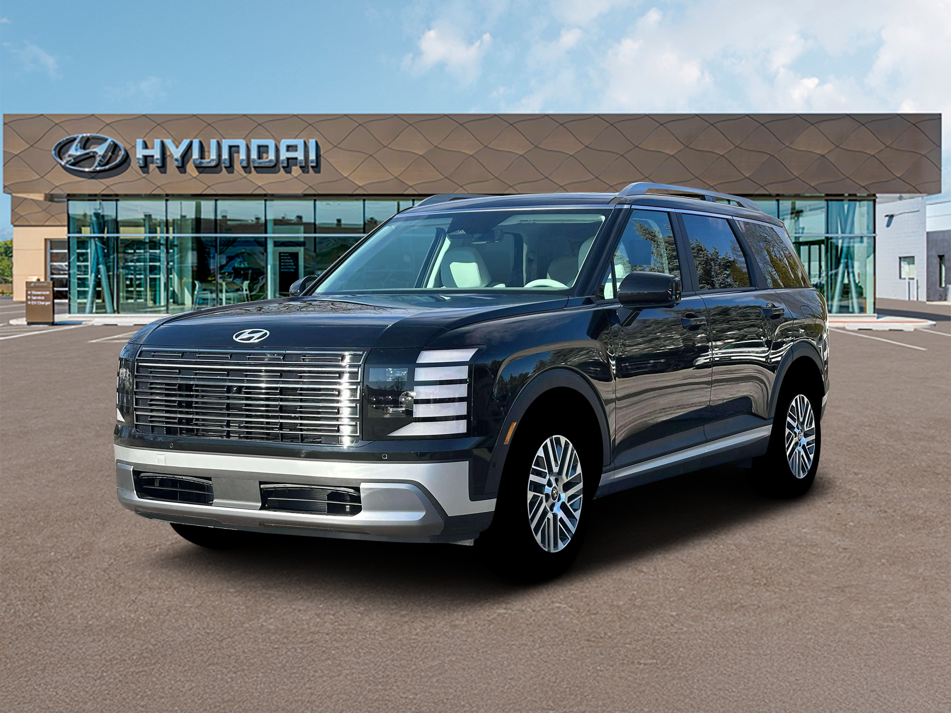 2026 Hyundai PALISADE SEL Premium in Black — front three-quarter view