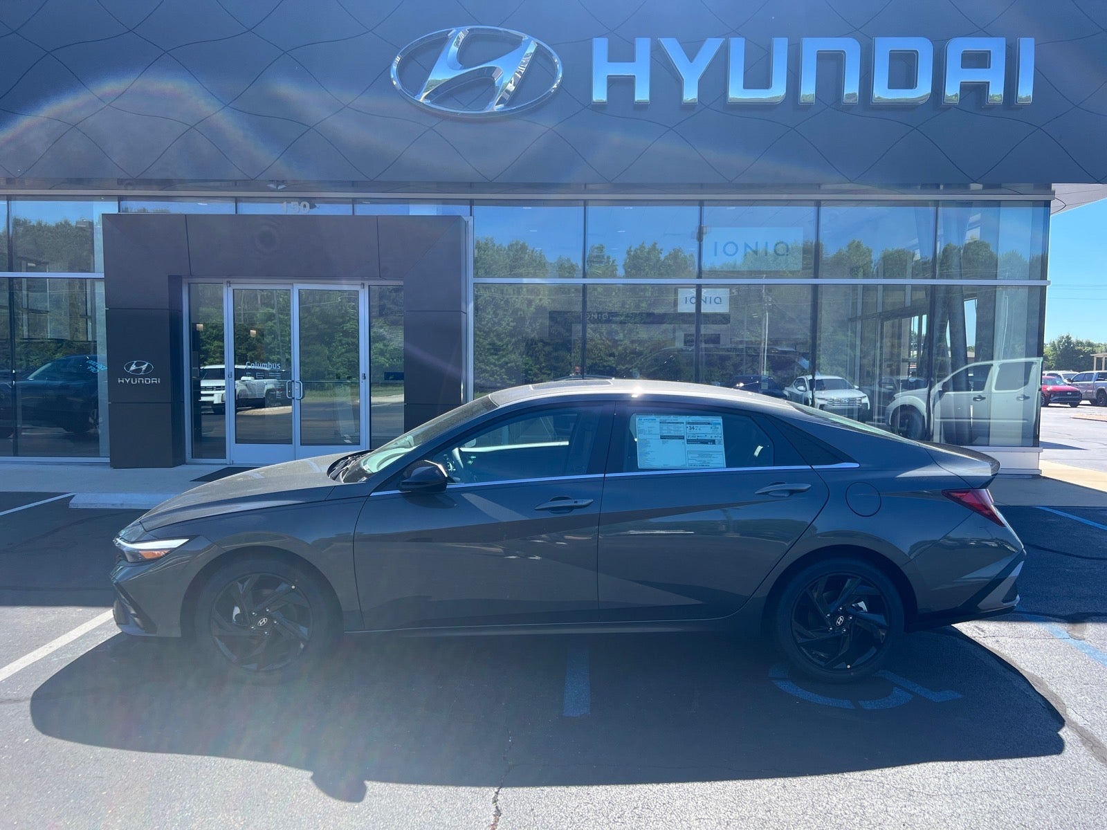 2026 Hyundai ELANTRA SEL Sport Premium in Gray — front three-quarter view